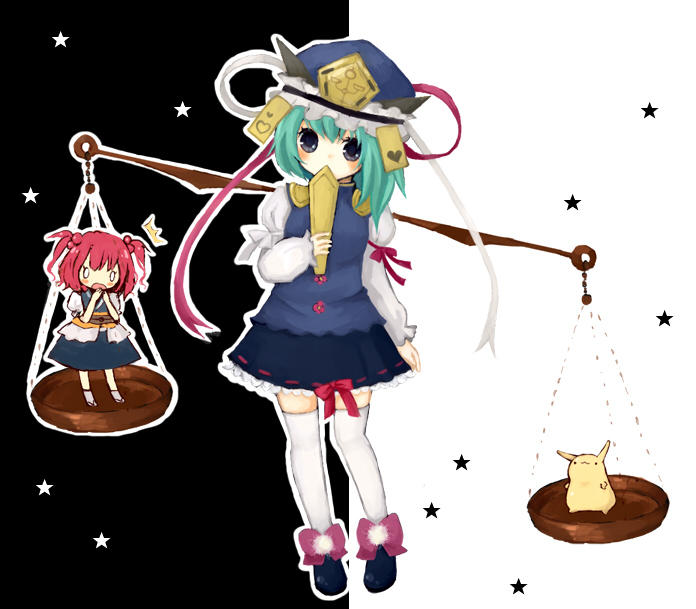 shiki eiki and onozuka komachi (touhou) drawn by 1st-mn