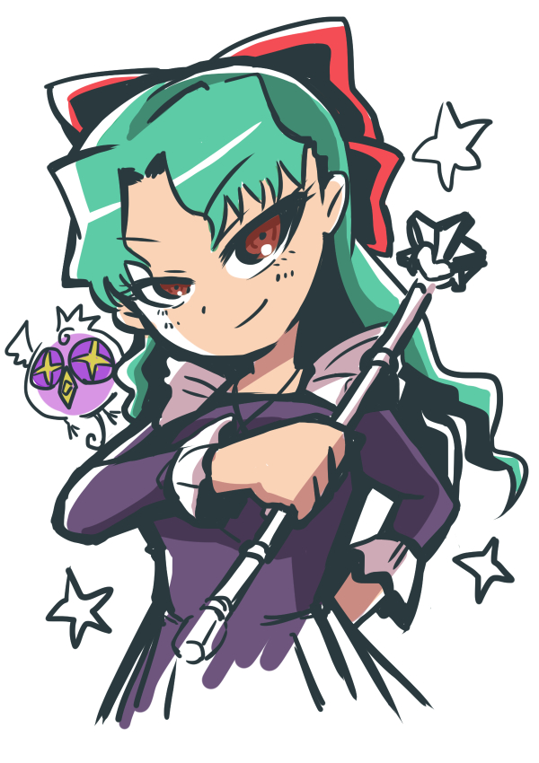 meteor and moo weizen knoedel (cosmic baton girl comet-san) drawn by ajura_(kiiroi_kaiten_mokuba)
