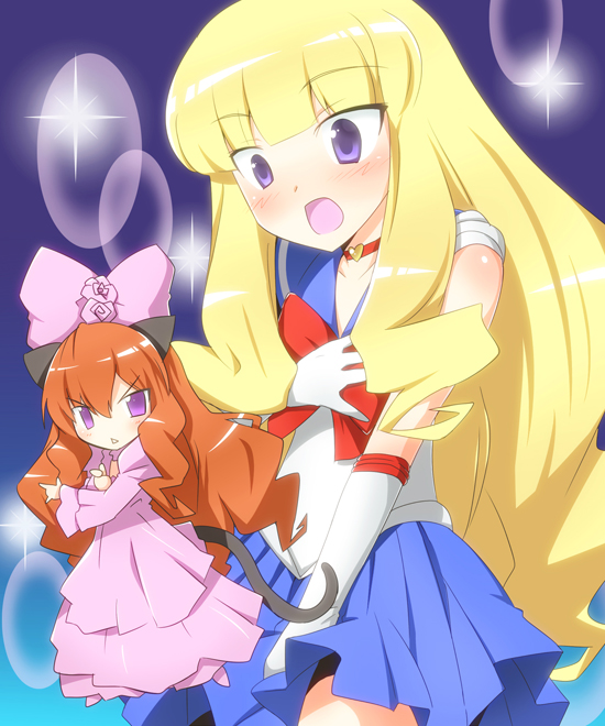sailor moon, kujou tsukiyo, and luna (bishoujo senshi sailor moon and 1 more) drawn by yuto_(dialique)