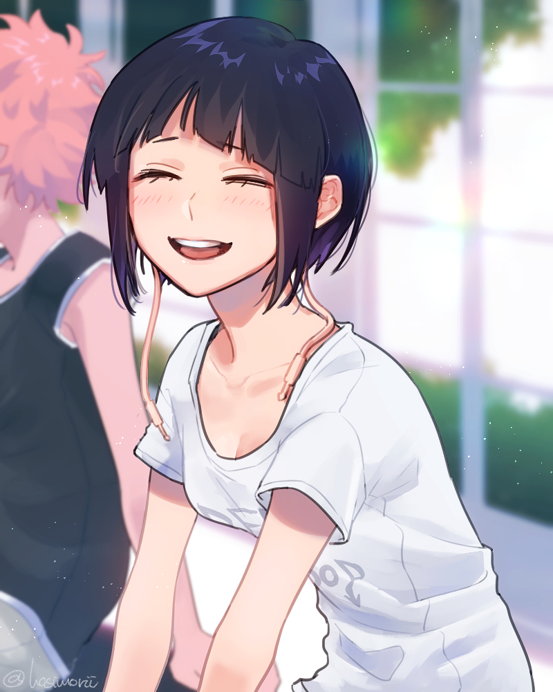 ashido mina and jiro kyoka (boku no hero academia) drawn by hoshimori