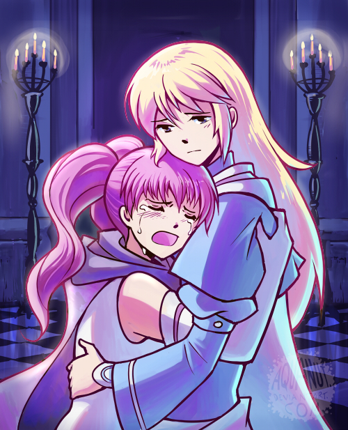 serra and lucius (fire emblem and 1 more) drawn by aquanut