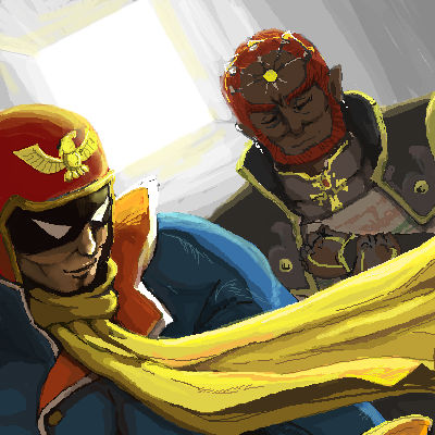ganondorf and captain falcon (the legend of zelda and 3 more)