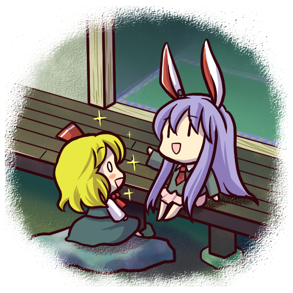 reisen udongein inaba and rumia (touhou) drawn by socha
