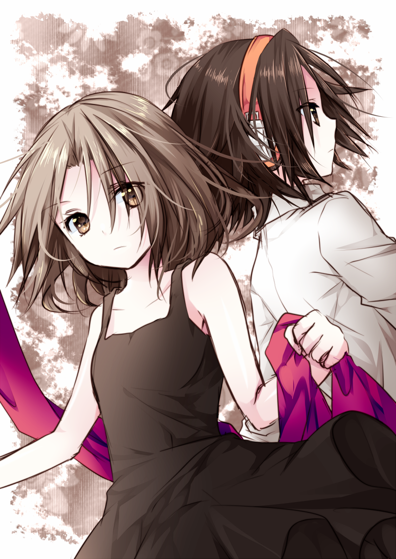 kyouyama anna and asakura yoh (shaman king) drawn by riichu