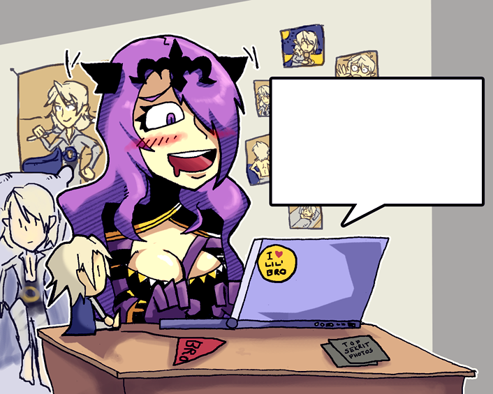 camilla and male corrin (fire emblem and 1 more) drawn by setz
