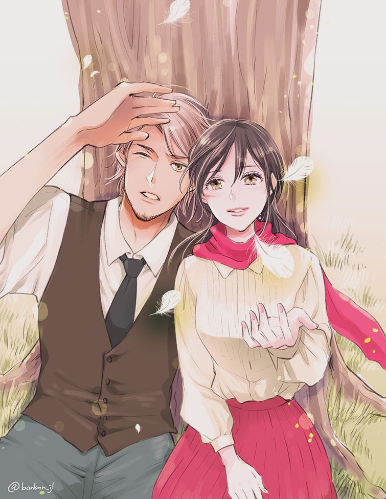 mikasa ackerman and jean kirstein (shingeki no kyojin) drawn by bonbon_jl