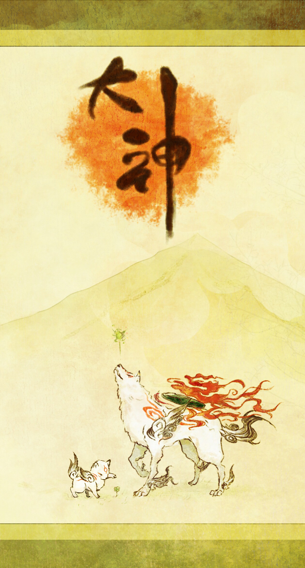 amaterasu, issun, and chibiterasu (ookami and 1 more) drawn by satsuki_(zen05)