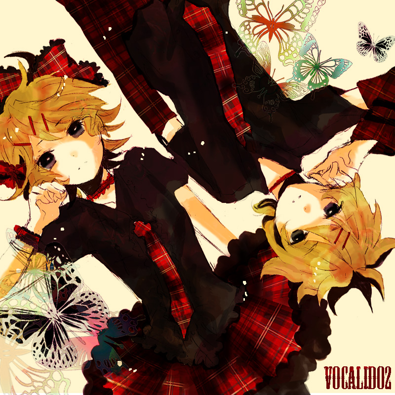 kagamine rin and kagamine len (vocaloid) drawn by chokokorone