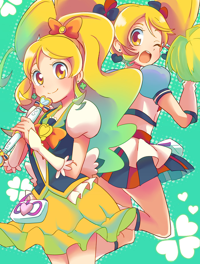 oomori yuuko and cure honey (precure and 1 more) drawn by chobota