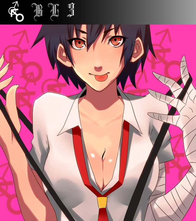 kanbaru suruga and sawashiro miyuki (monogatari and 2 more) drawn by jont