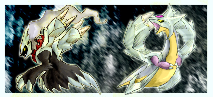 darkrai, kyurem, and cresselia (pokemon and 2 more) drawn by sysirauta