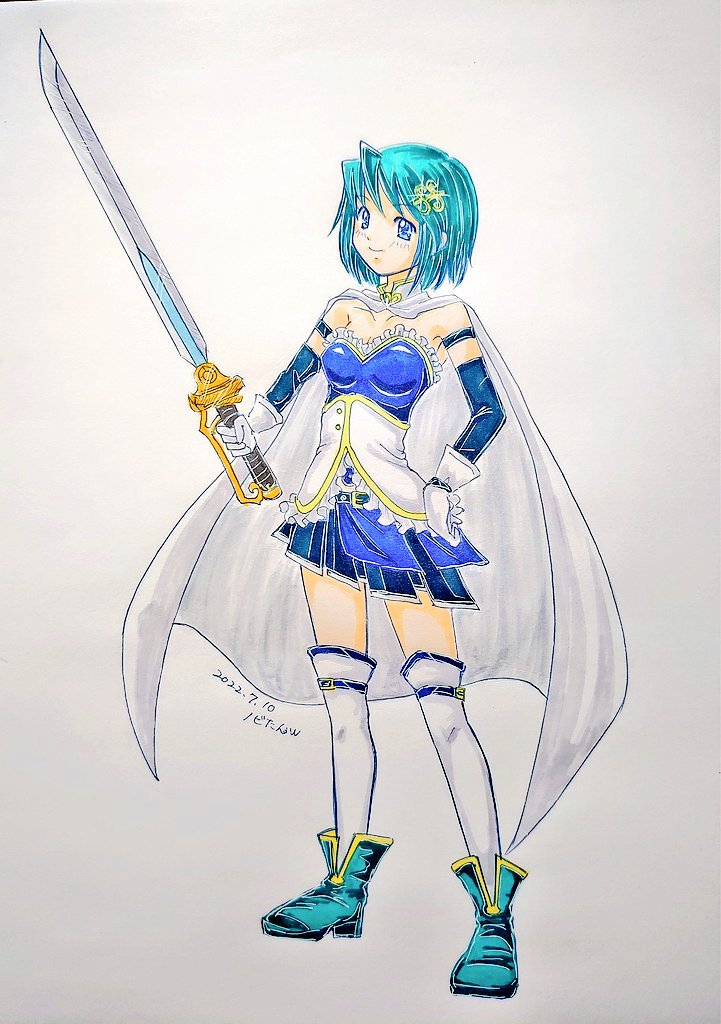 miki sayaka (mahou shoujo madoka magica) drawn by mogyo_nobitanw