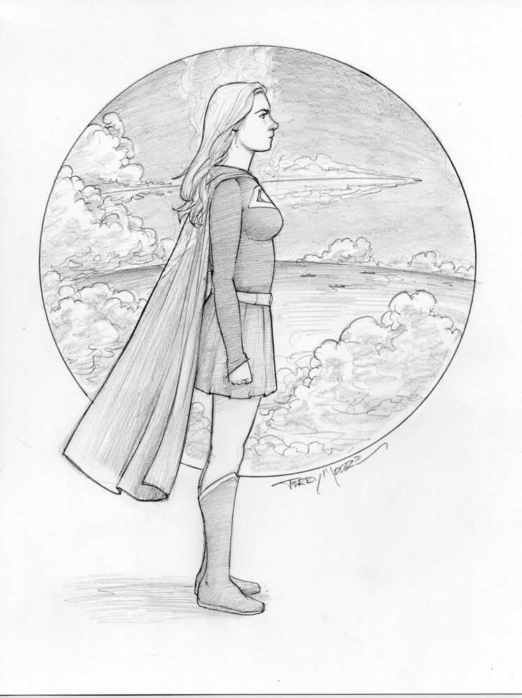 supergirl (dc comics and 1 more) drawn by terrymooreart