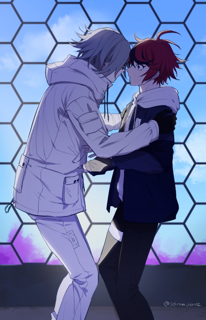 aotsuki eito and sumino takumi (the hundred line -last defense academy-) drawn by seiran_yoroz