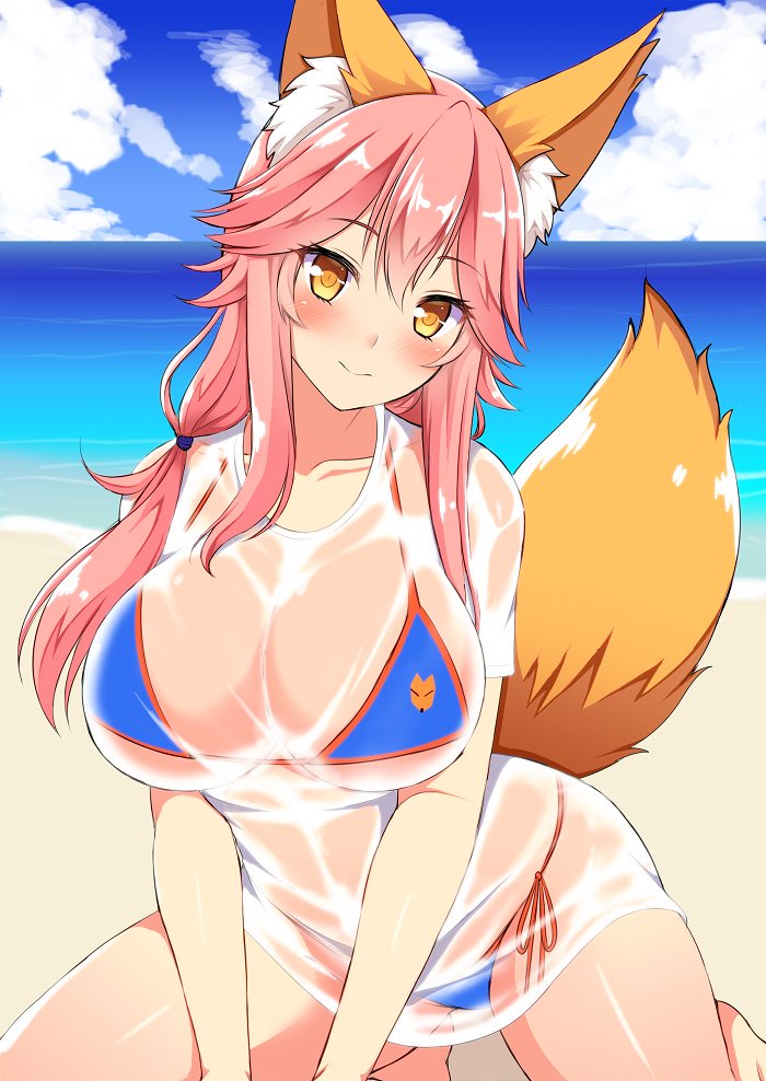 tamamo and tamamo no mae (fate and 2 more) drawn by kisaragi_nana