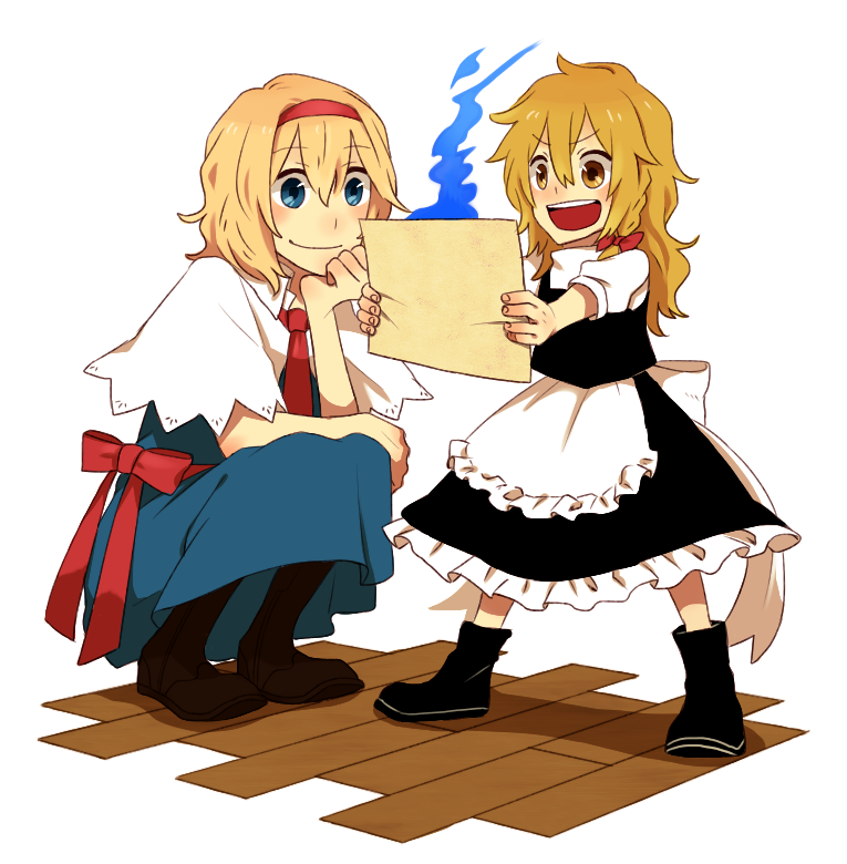 kirisame marisa and alice margatroid (touhou) drawn by hosomitimiti
