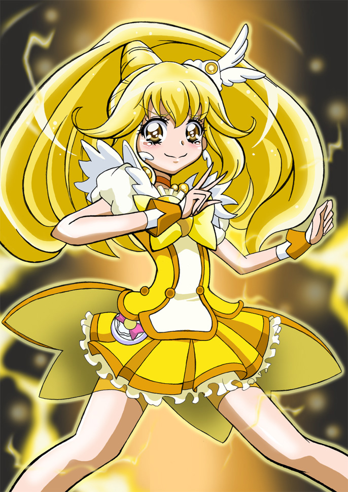 kise yayoi and cure peace (precure and 1 more) drawn by arudebido