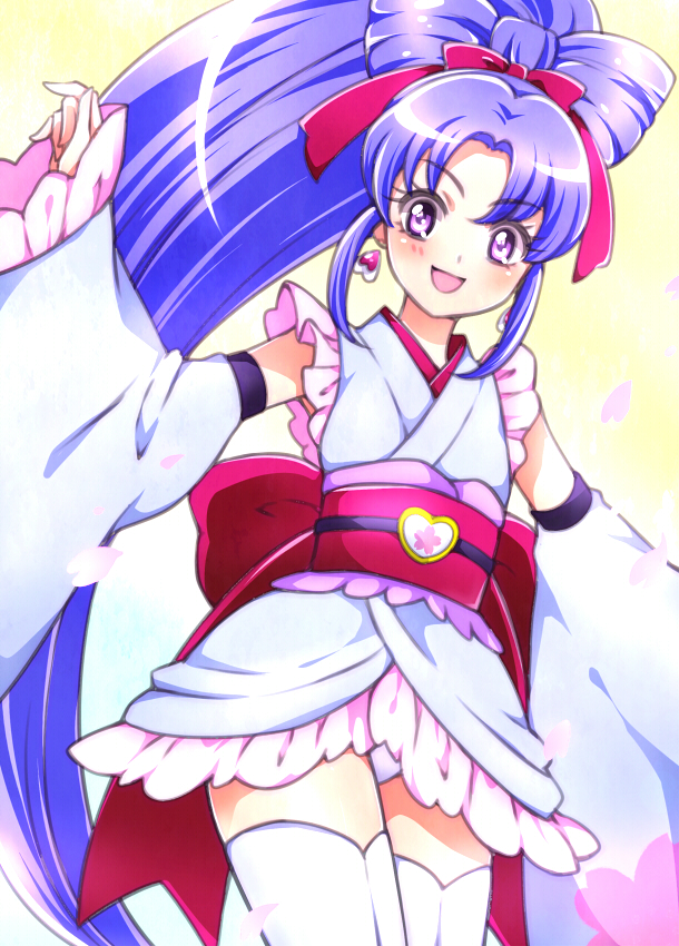 hikawa iona and cure fortune (precure and 1 more) drawn by kagami_chihiro
