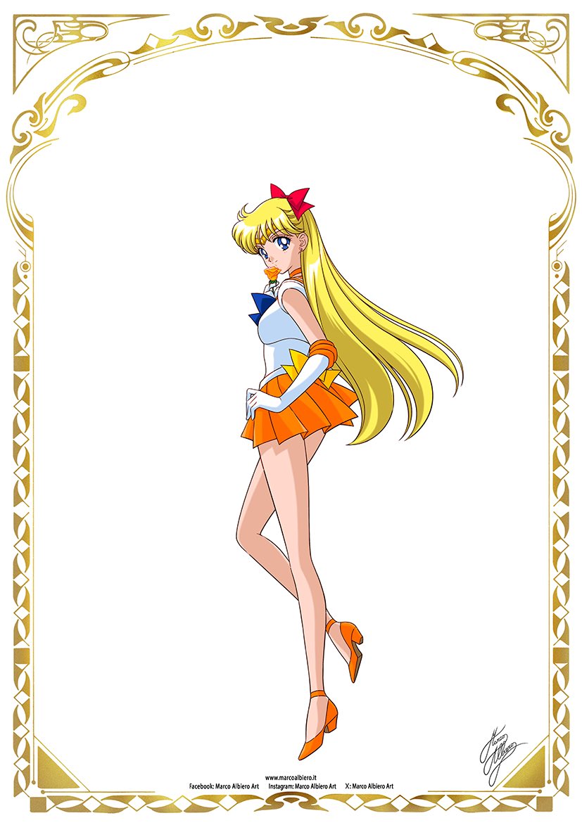 aino minako and sailor venus (bishoujo senshi sailor moon) drawn by marco_albiero