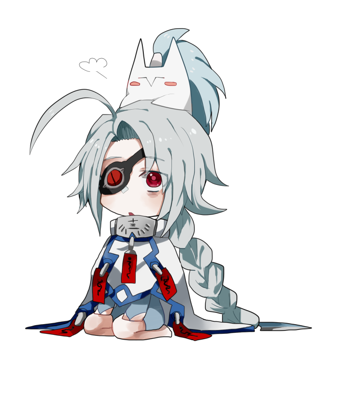 nu-13, hakumen, and pakumen (blazblue) drawn by akilico