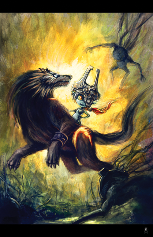 link, midna, and wolf link (the legend of zelda and 1 more) drawn by fundoshi_(tofupoid)