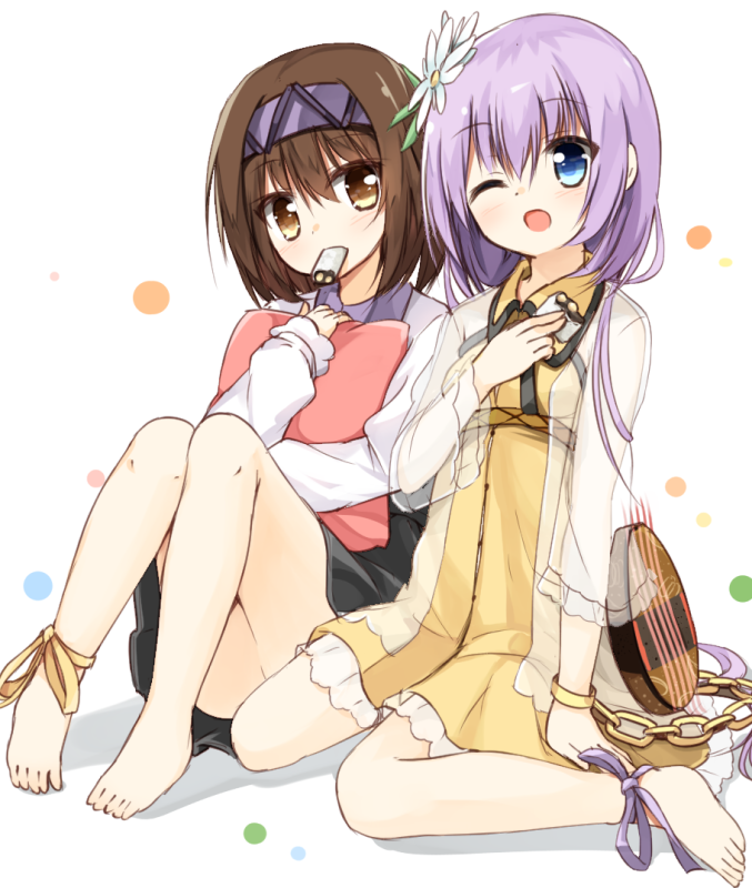 tsukumo benben and tsukumo yatsuhashi (touhou) drawn by yuuhagi_(amaretto-no-natsu)
