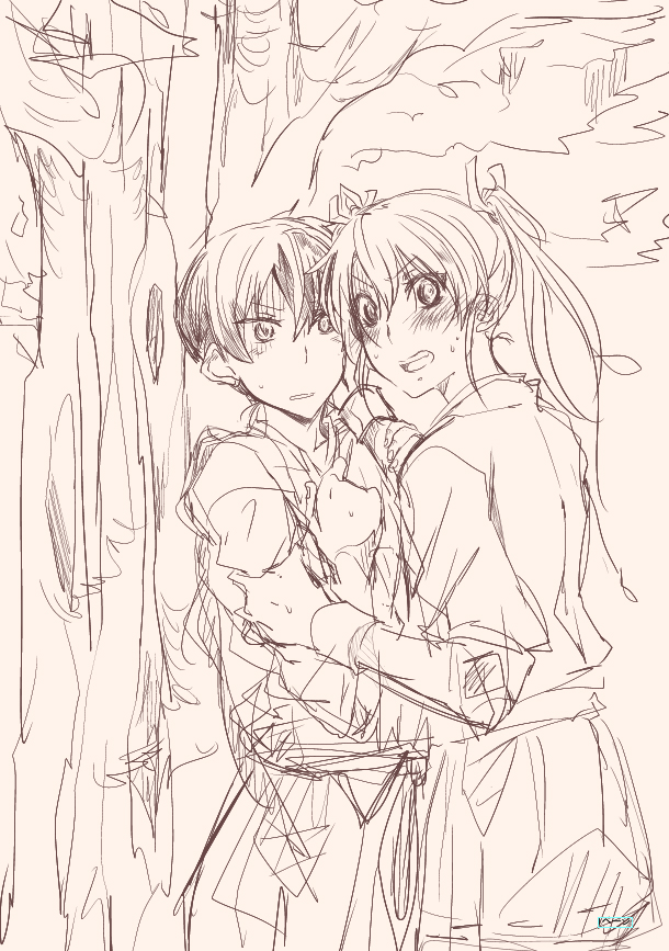 kaga and zuikaku (kantai collection) drawn by sora_(sky_s04)