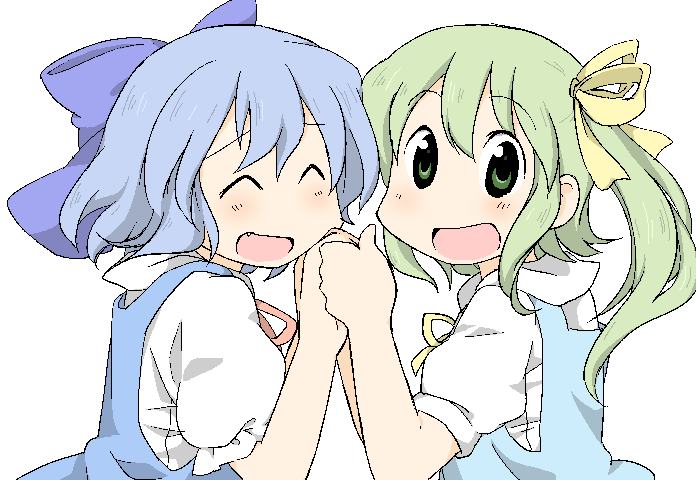 cirno and daiyousei (touhou and 1 more) drawn by daitirumoesu