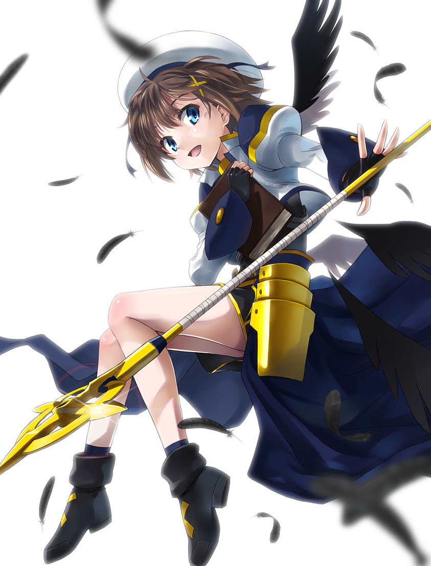 yagami hayate, schwertkreuz, and tome of the night sky (lyrical nanoha and 1 more) drawn by yone