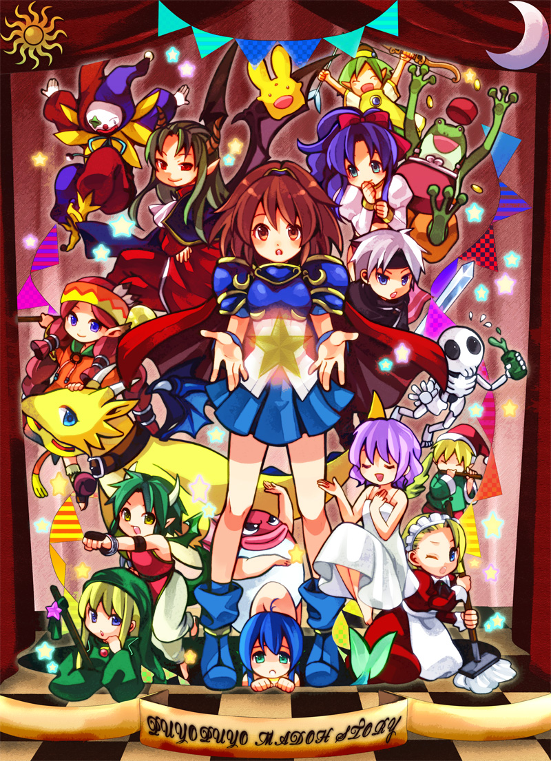 arle nadja, carbuncle, draco centauros, witch, schezo wegey, and 13 more (puyopuyo and 2 more) drawn by takohati
