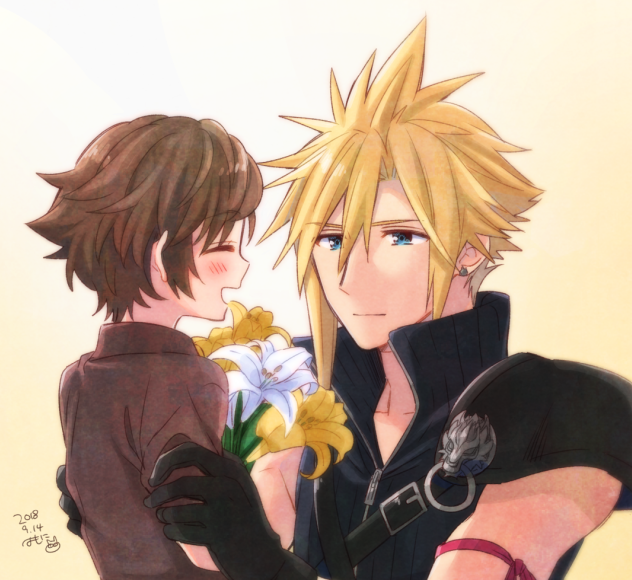 cloud strife and denzel (final fantasy and 2 more) drawn by krudears