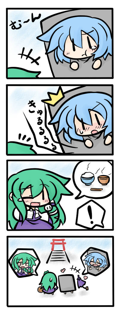kochiya sanae and tatara kogasa (touhou) drawn by yanagi_(nurikoboshi)