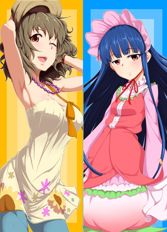 sajo yukimi and namiki meiko (idolmaster and 1 more) drawn by clearite