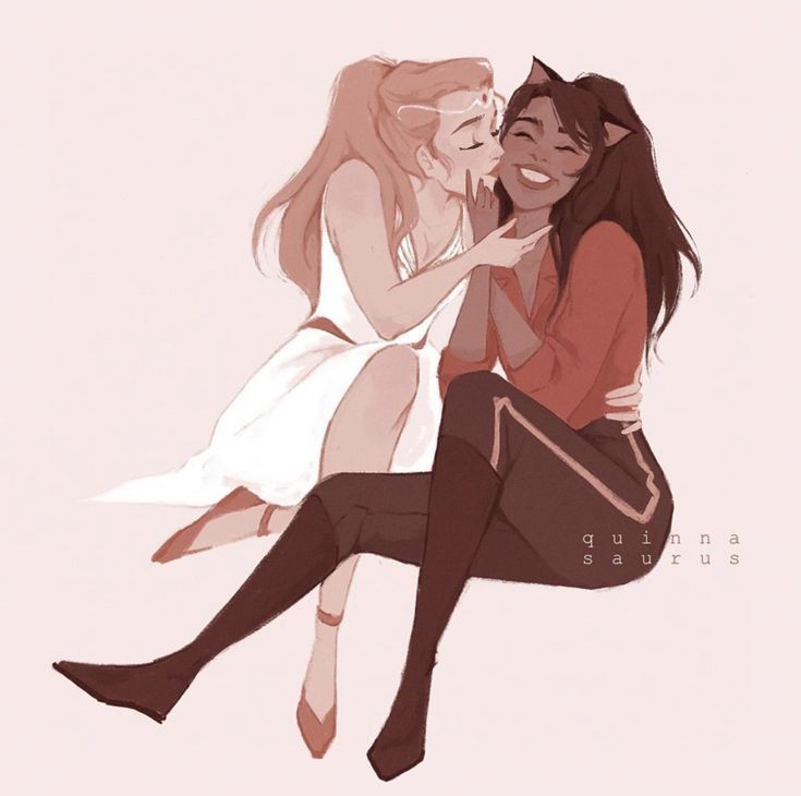catra, adora, and she-ra (she-ra and the princesses of power) drawn by quinnasaurus
