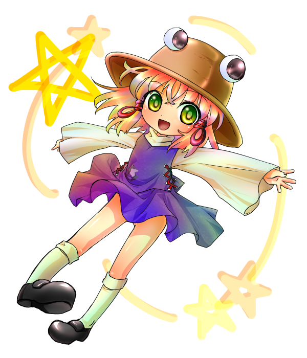 moriya suwako and pyonta (touhou) drawn by sakurano