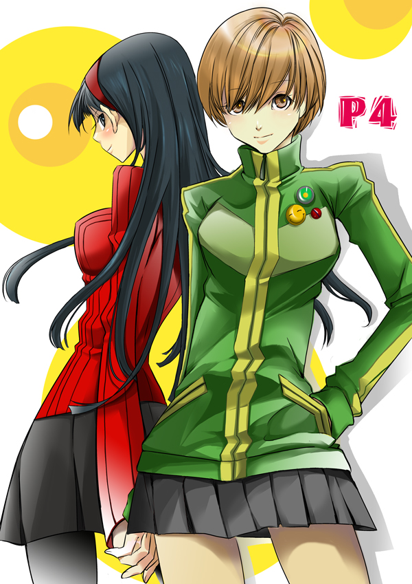 satonaka chie and amagi yukiko (persona and 1 more) drawn by kisaragi_ritsuka