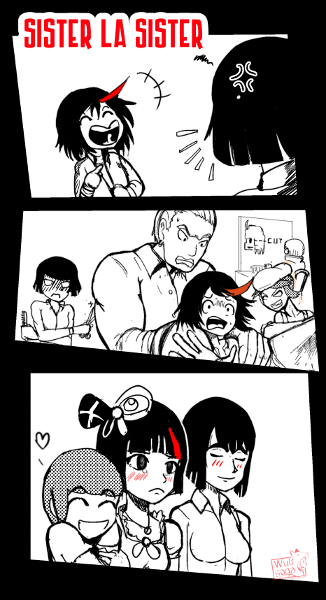 matoi ryuuko, senketsu, kiryuuin satsuki, mankanshoku mako, jakuzure nonon, and 2 more (kill la kill) drawn by wulfsaga