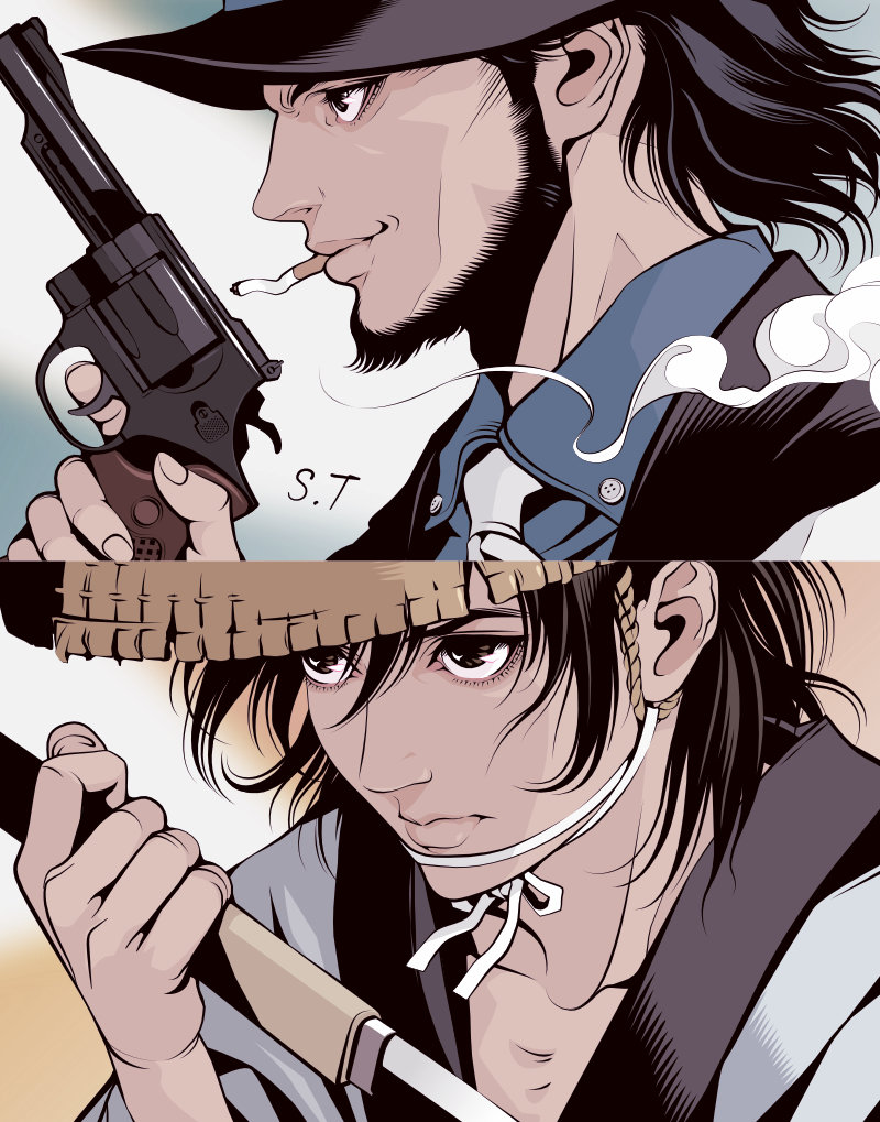 jigen daisuke and ishikawa goemon xiii (lupin iii) drawn by takanashi_shin