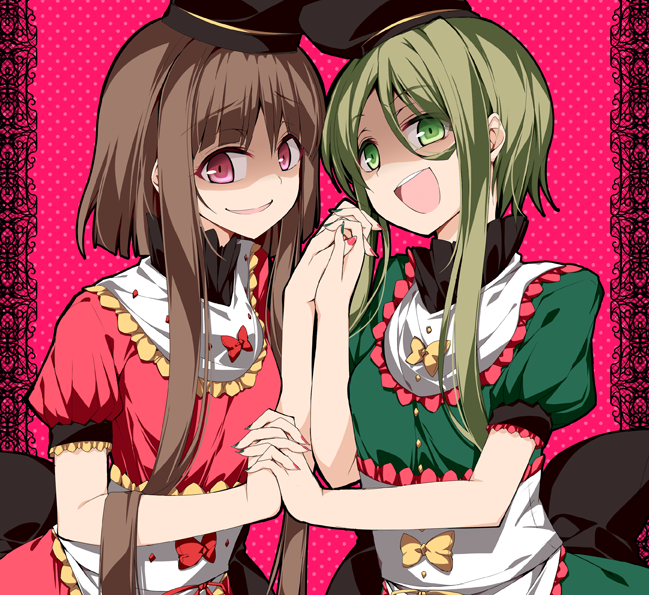 nishida satono and teireida mai (touhou) drawn by sakurame