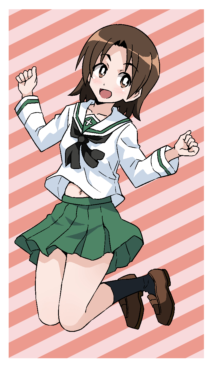 sawa azusa (girls und panzer) drawn by ponzu_rui