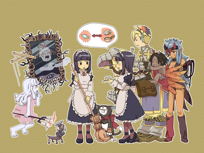 lord knight, peco peco, alice, rideword, wildrose, and 4 more (ragnarok online) drawn by nyt_(1-0-z)