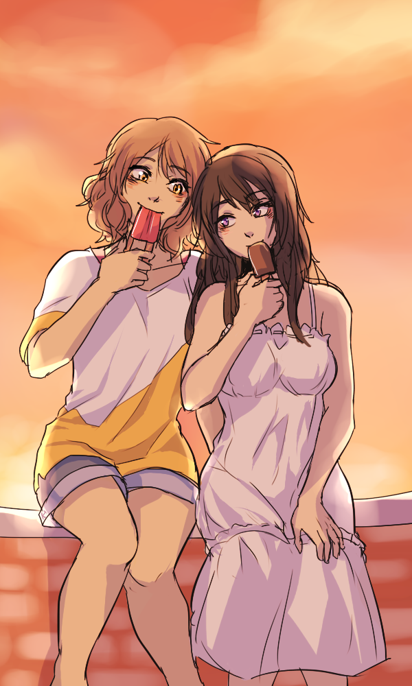 oumae kumiko and kousaka reina (hibike! euphonium) drawn by nox_(pepperoni)