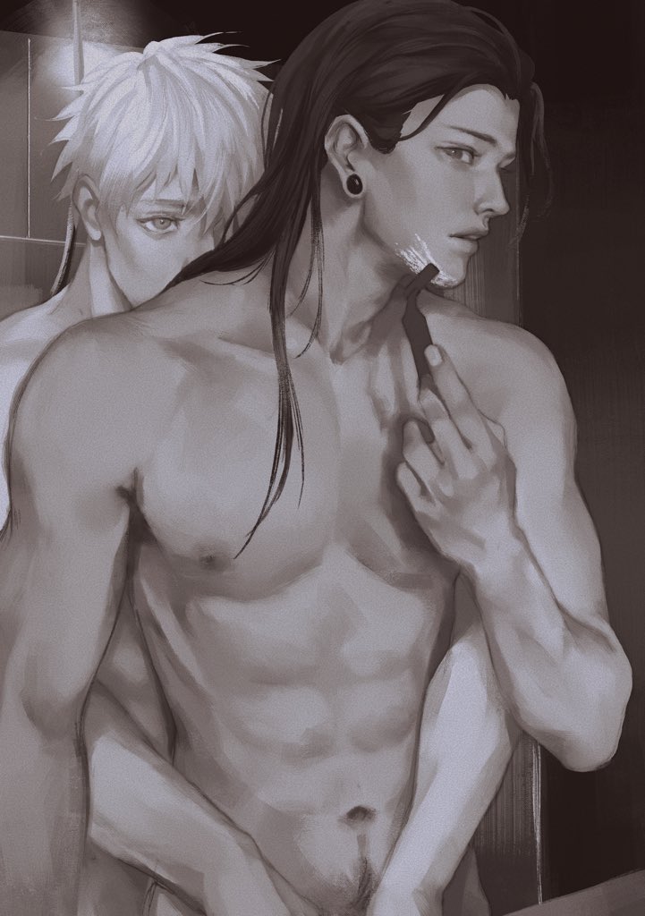gojou satoru and getou suguru (jujutsu kaisen) drawn by 3aem