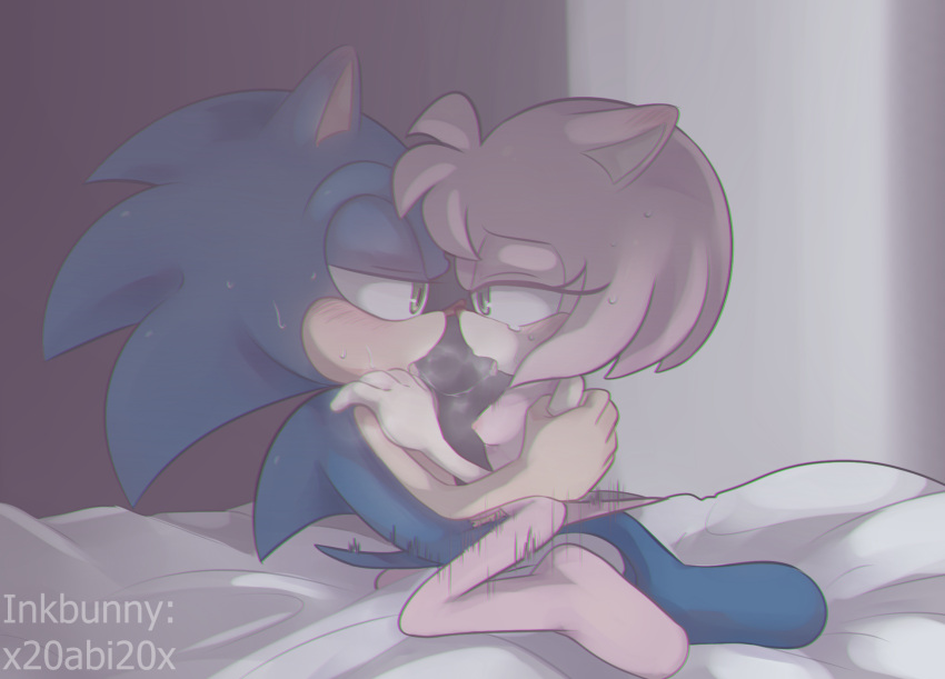 sonic the hedgehog and amy rose (sonic) drawn by x20abi20x