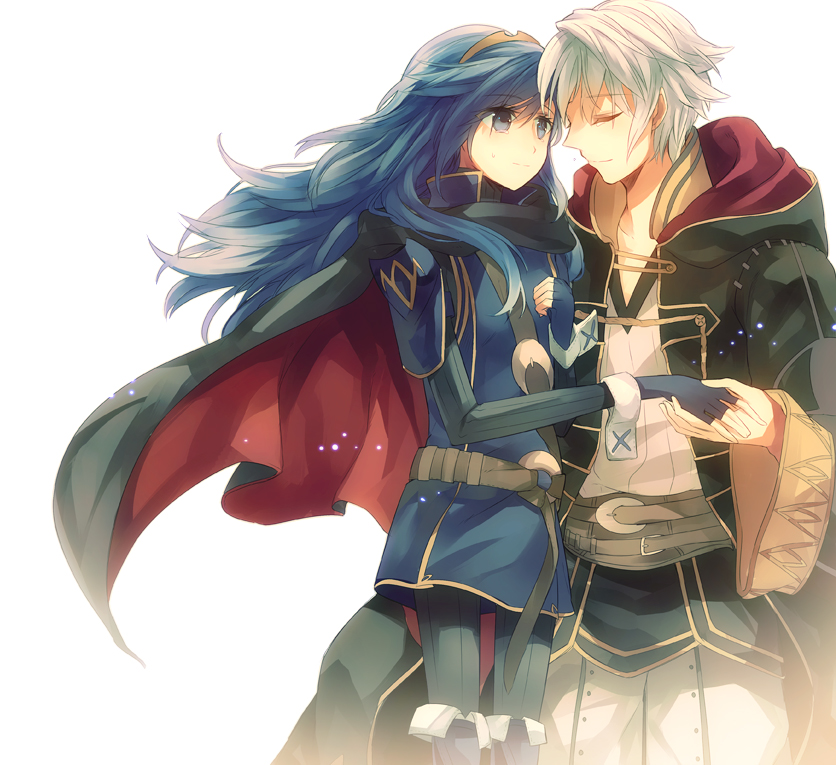 lucina and male robin (fire emblem and 1 more) drawn by ameno_(a_meno0)