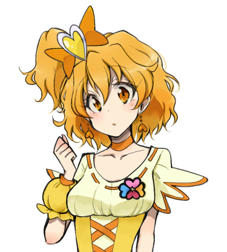 yamabuki inori and cure pine (precure and 1 more) drawn by shijima_(agkm)