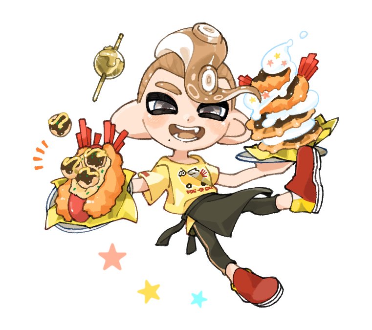 octoling player character and octoling boy (splatoon and 1 more) drawn by spl8ya