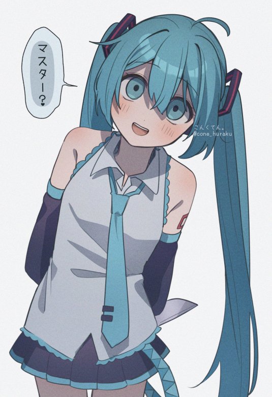 hatsune miku (vocaloid) drawn by corn_kuten