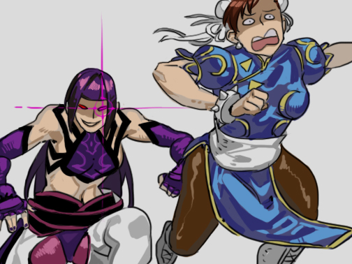 chun-li and han juri (street fighter and 1 more) drawn by bam_(s2leona)
