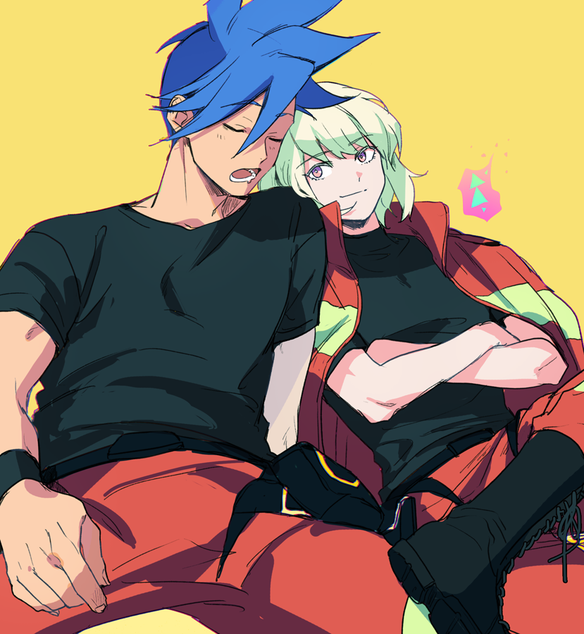 lio fotia and galo thymos (promare) drawn by fxaprince
